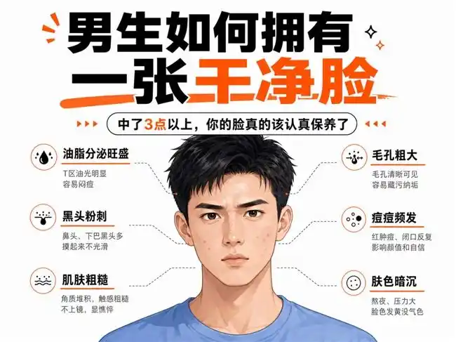 男士控油护肤品哪款长期用不紧绷？2026 精华水全维度深究，净肤锁水均衡水油
